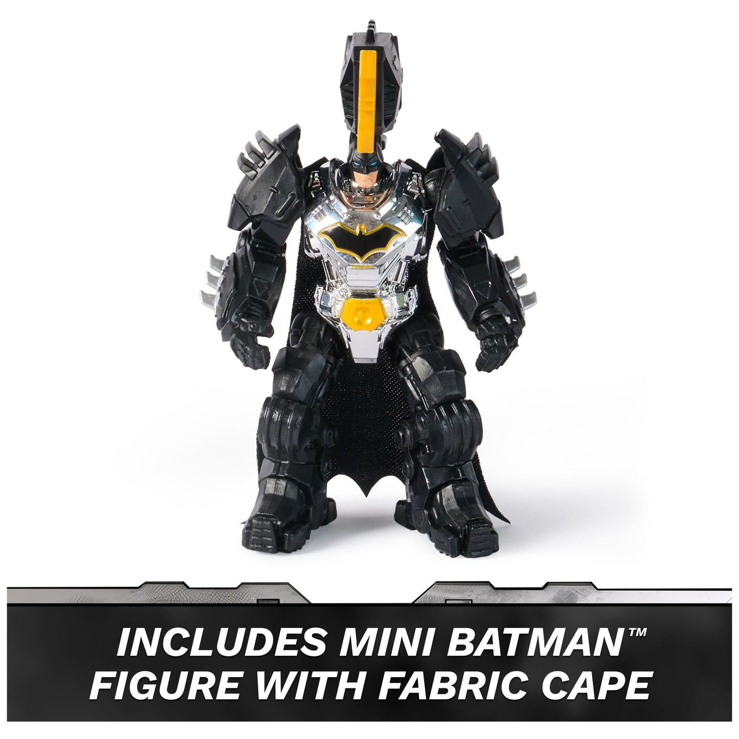 Spin Master DC Comics Metal Force Brainiac vs. Batman Action Figure Pack, 12-Inch Brainiac, 4-Inch Batman, Multicolor, Model 6072737