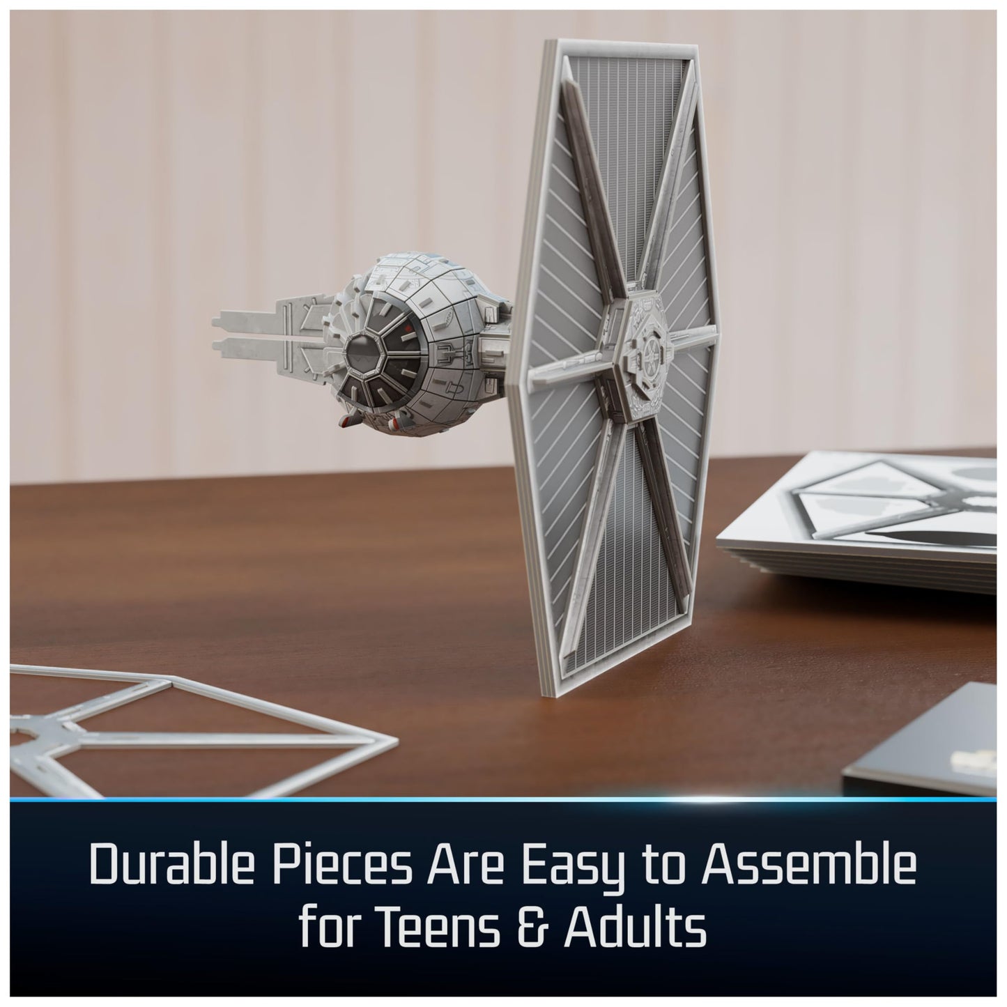 4D Build, Star Wars Imperial Tie Fighter 3D Model Kit 120 Pcs, Star Wars Toys, Desk D Cor, Star Wars Collectible, 3D Puzzles Fo