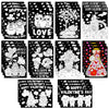 Zhanmai 30 Pcs Color Your Own Valentines Posters DIY Happy Valentines Crafts Bulk Coloring Heart Owl Angel Unicorn Poster DIY