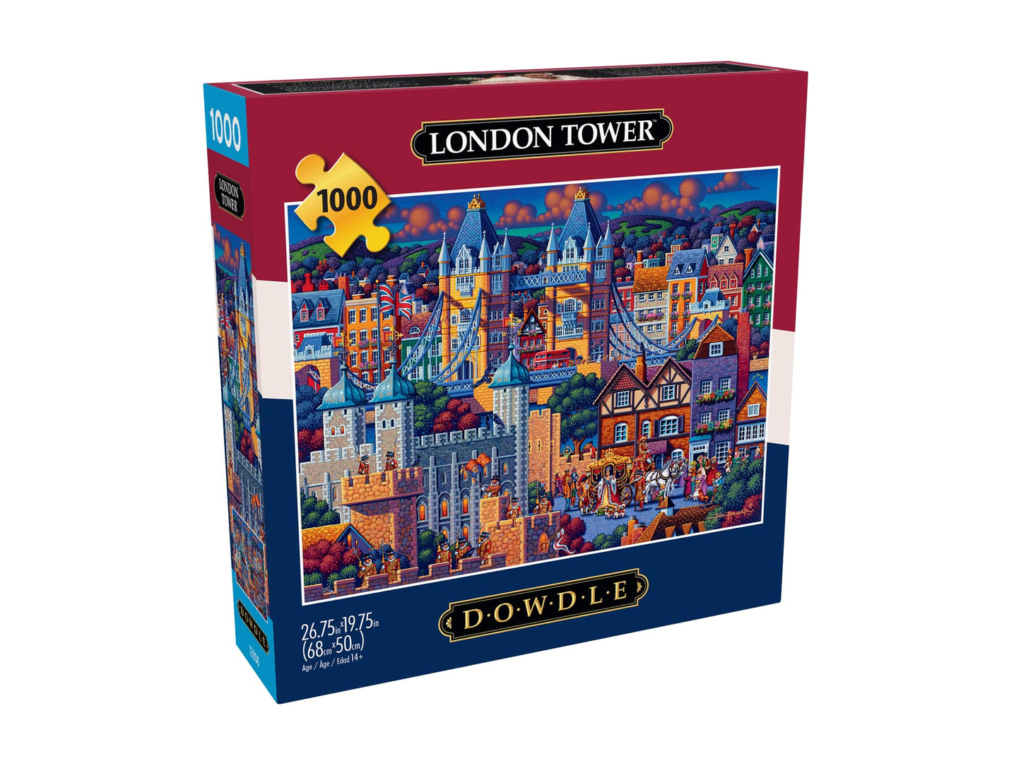 Buffalo Games - London Tower - Eric Dowdle - 1000 Piece Jigsaw Puzzle Colorful Puzzle for Adults - Precision-Cut Pieces, Beautif