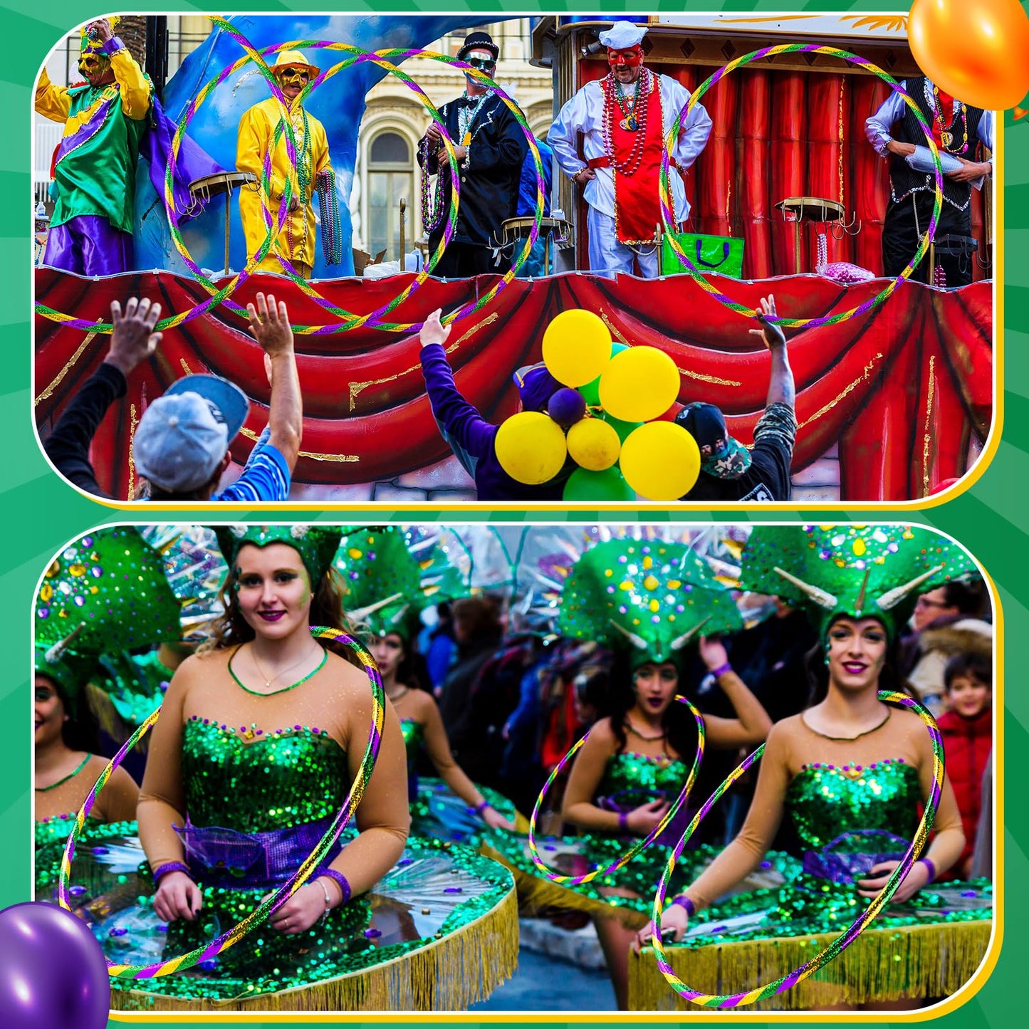 Gemscream 12 Pack 24 inch Exercise Hoop Plastic Glitter Hoop Obstacle Course Ring Toy for mature-themed Party Gymnastic Playing for Parade Decoration Games Performance Outdoor Sports