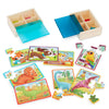 B. Toys- Pack O' Puzzles 2-Pack - Pets & Dinos- Wooden Puzzle Box Set – 2 Puzzle Boxes, 8 Puzzles- 12-Piece Jigsaw Puzzles For Kids – 3 Years +