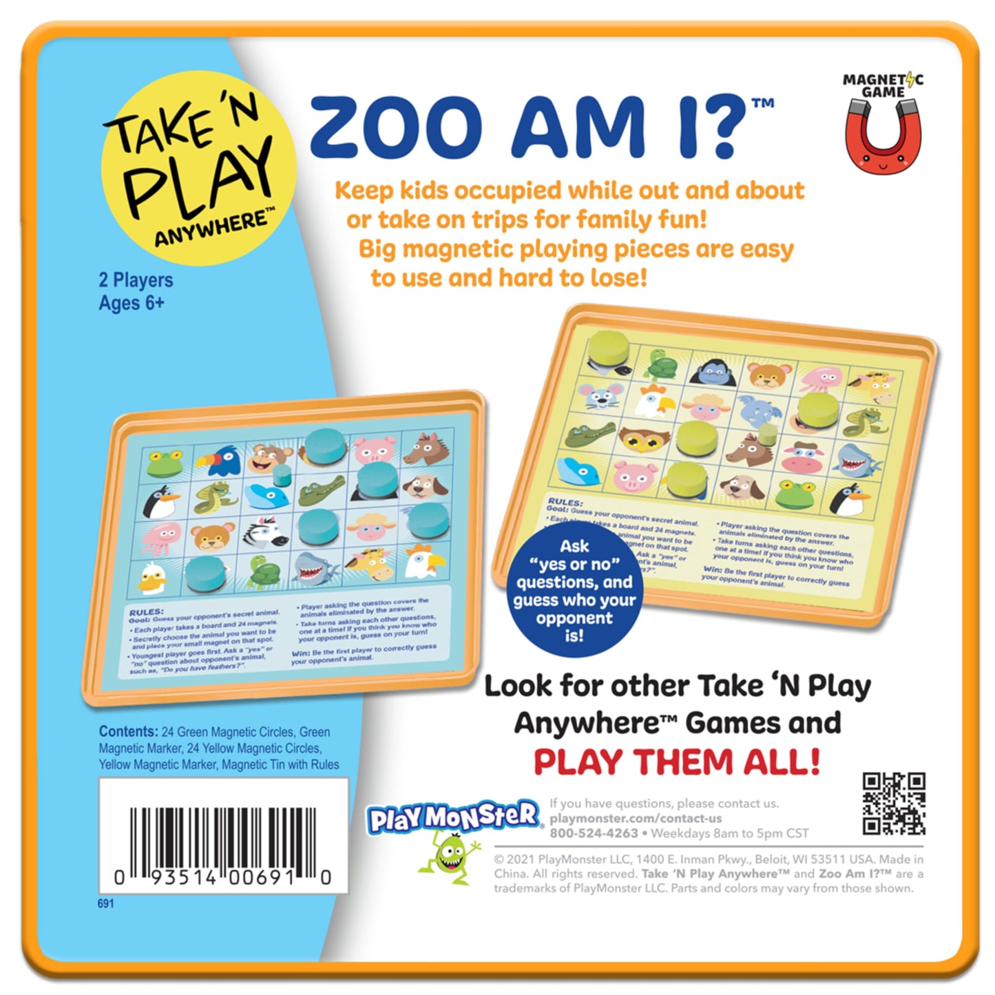 Take N Play, Anywhere Zoo Am I, Board Games For Kids- Board Games For Family Night, Family Games, Game Night, Family Board Games