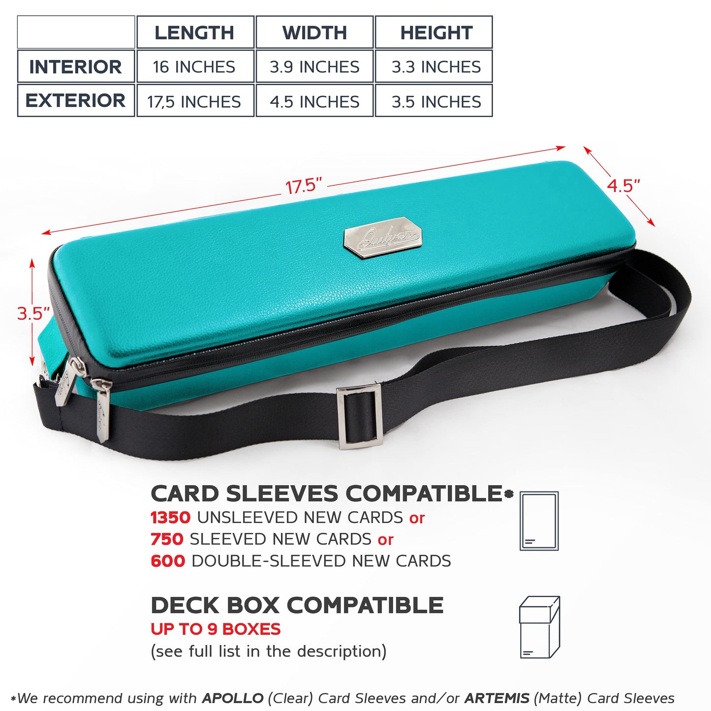 Quiver Time Teal Card Case Perfect for MTG Deck enhanced Storage Box for Trading Cards and Playing Card Storage Ideal for Carrying Magic The Gathering and Game TCG Enthusiasts Recommended