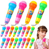 20 Pieces Echo Microphone Toy Play Microphones For Kids Bulk Fun Voice Amplifying Microphone Toy Multicolored Retro Toys Battery