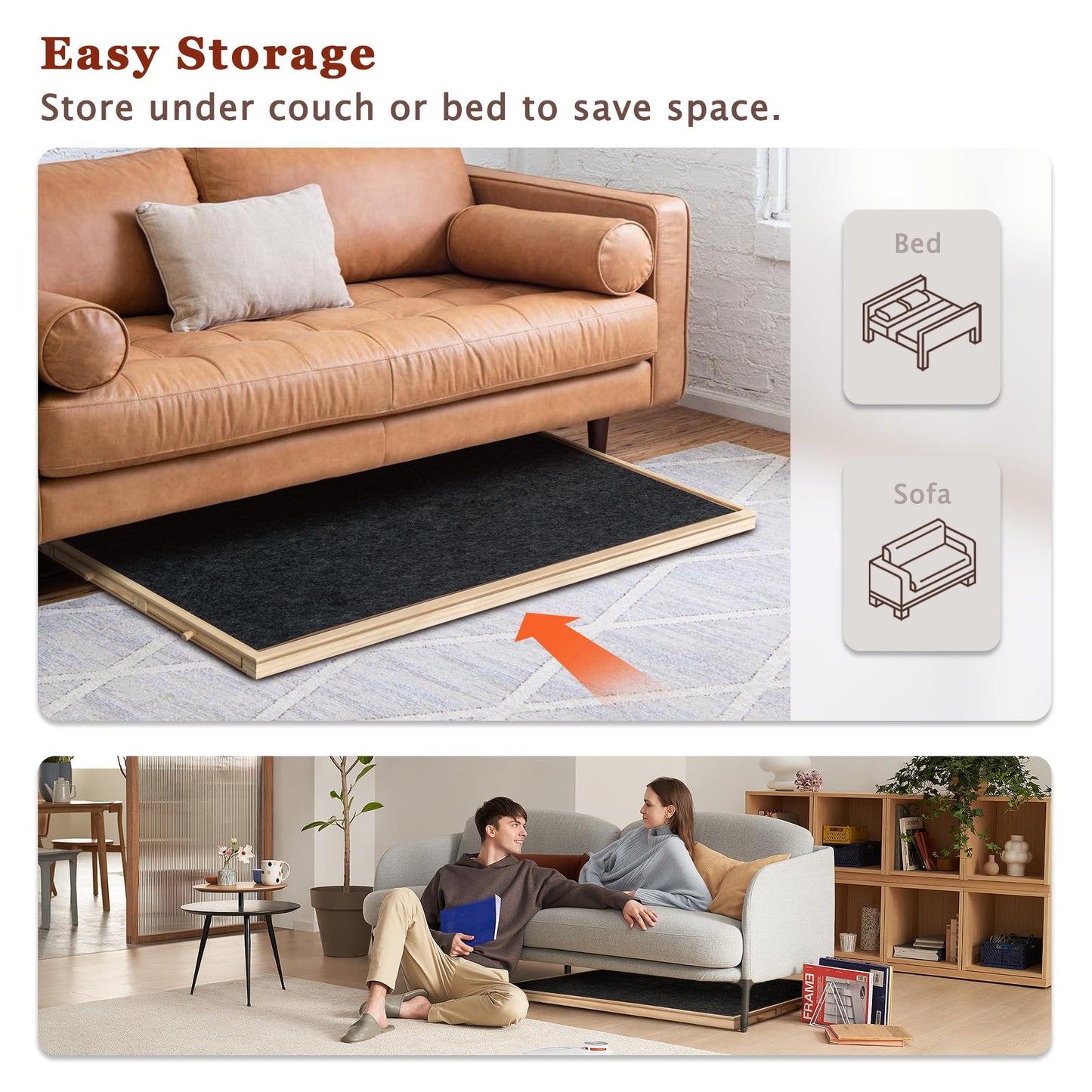 Becko US Jigsaw Puzzle Board with 6 Drawers, 2000 Pieces, Pinewood & MDF, Adjustable Angles, Flannel Top, Model PTZ042