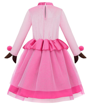 Relibeauty Pig Costume For Girls Toddler Animal Costume With Hat And Detachable Tail,120