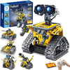 Sillbird Stem Building Toys, Remote & App Controlled Creator 5In1 Wall Robot/Explorer Robot/Mech Dinosaur Toys Coding Set, Creative Gifts For Boys Girls Kids Aged 6 7 8-13 (435 Pieces)