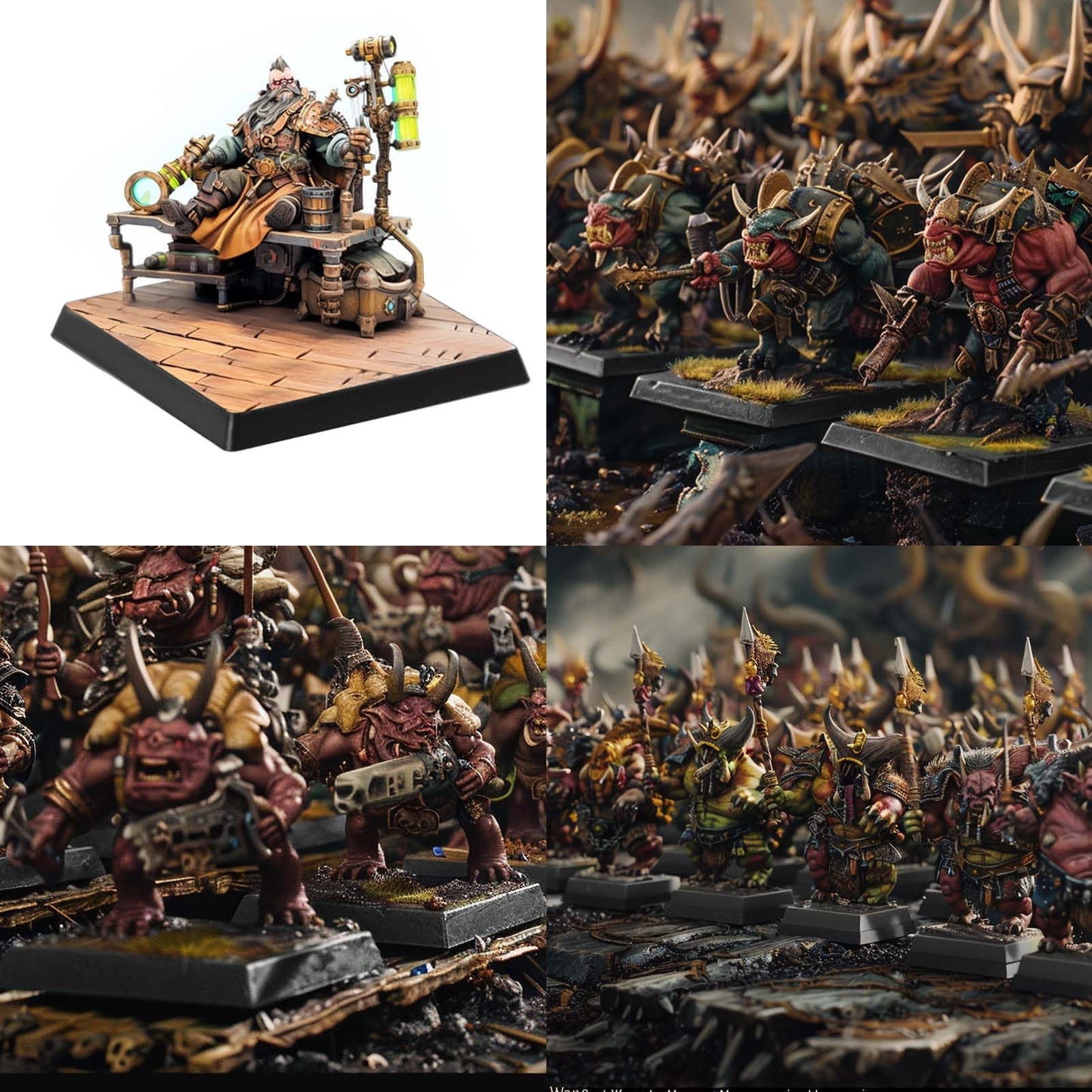 Evemodel Mixed Different Sizes Square Rectangle Bases For Wargames Tabletop (50Pcs-Square Bases)
