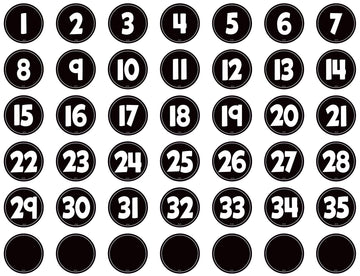 Teacher Created Resources Black And White Numbers Magnetic Accents (Tcr77589)