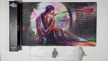 Fantasy North - Butterfly - TCG Trading Card Game Playmat and Mouse Pad - 24 x 14 inches - Perfect for Magic MTG Commander Pokem