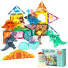 Dinosaur Toys Magnetic Tiles, Valentines Day Gifts For Kids, 3D Movable Dinos Magnetic Building Blocks For Kids 3-5 5-7 Stem Edu