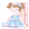 Gloveleya Baby Girl Gift Soft First Baby Doll Plush Doll Floral Blue 16 '