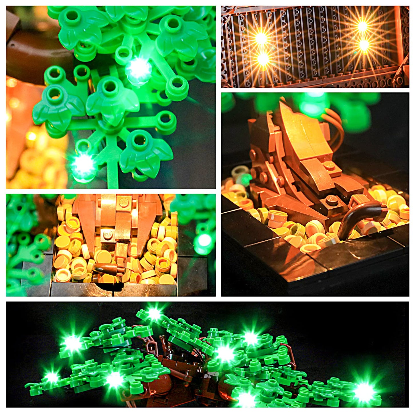 Yeabricks Led Light Kit For Lego - Creator Expert Bonsai Tree(Green) Building Blocks Model, Led Light Set Compatible With 10281(Lego Set Not Included)