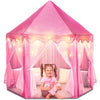 Foxprint Castle Princess Tents For Little Girls With Lights, Soft Fairy Star Lighting For Indoor And Outdoor Play, Quick 55 X