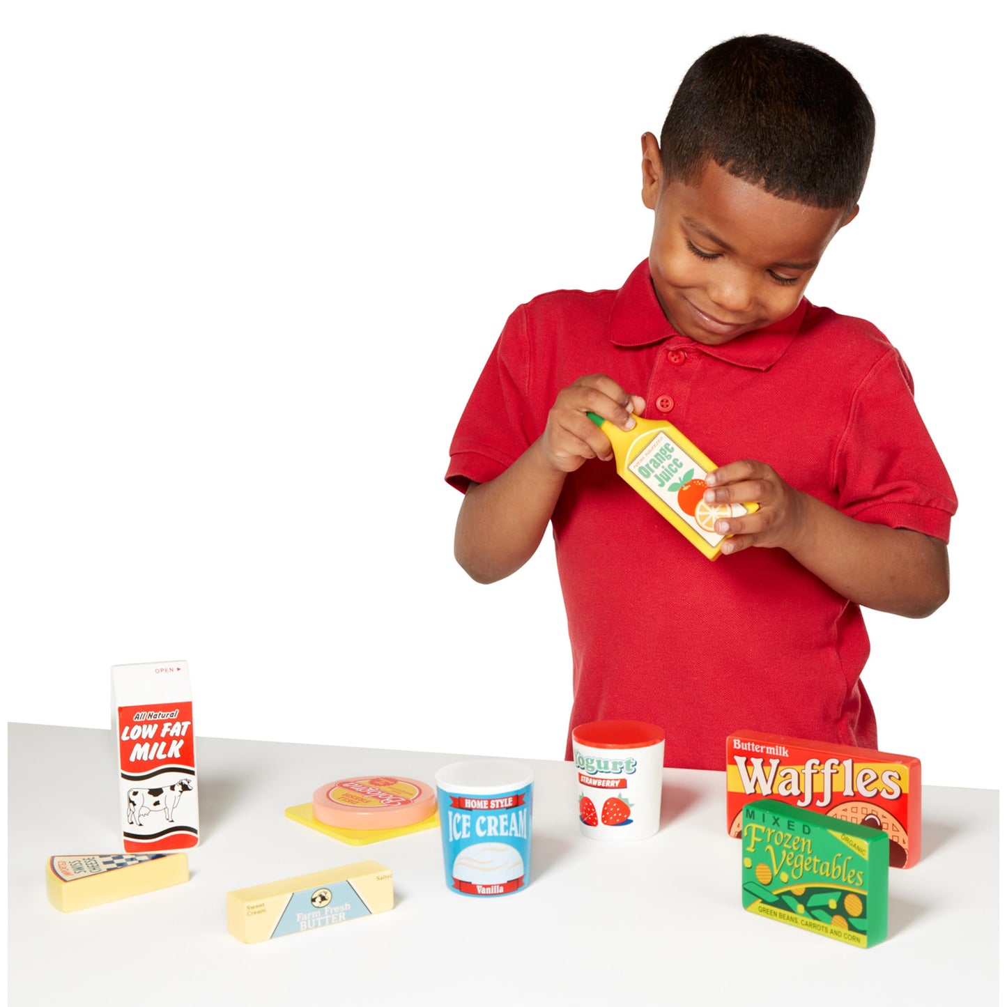Melissa & Doug Fridge Food Wooden Play Food Set (9 pcs)