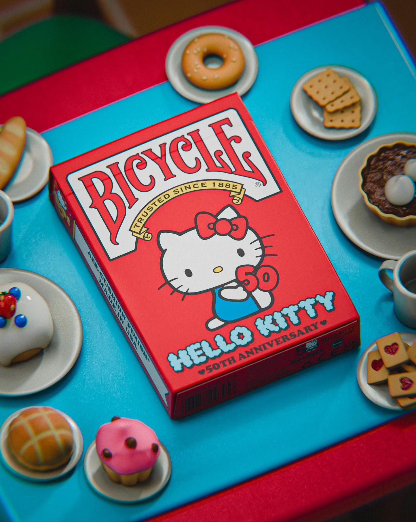 Bicycle Hello Kitty Playing Cards, Limited Edition Hello Kitty 50Th Anniversary, 1 Deck