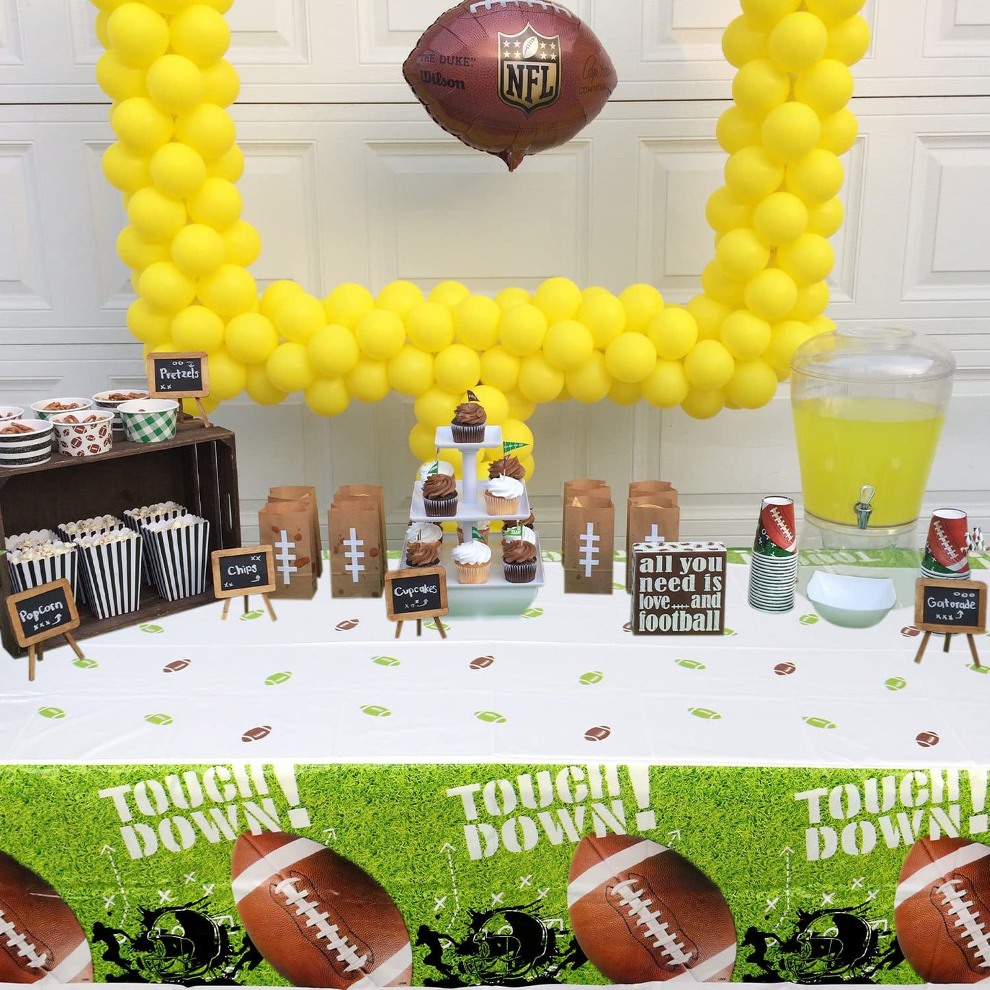 Lilwemen Sports Themed Party Decorations - Baseball Basketball Football Soccer Tablecloth For Sports Birthday Party Supplies, Su
