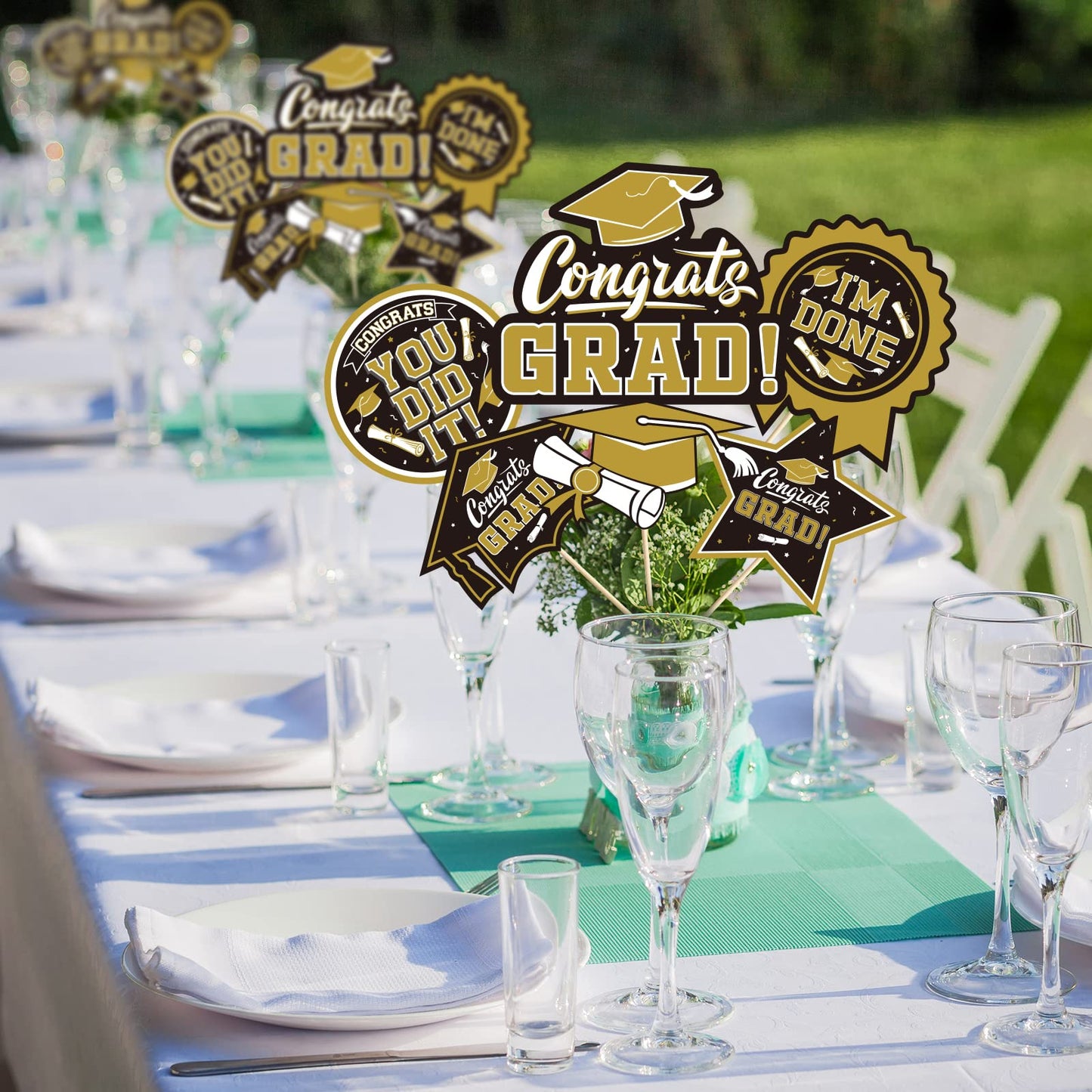 30Pcs Graduation Party Decorations Class Of 2024 Congrats Grad Table Centerpiece,Graduation Table Decorations,Graduation Centerp