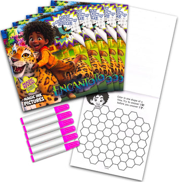 Disney Encanto Imagine Ink Coloring Book Set for Girls Boys - 12 Pack No Mess Encanto Coloring Books with Barn Bots Stickers and