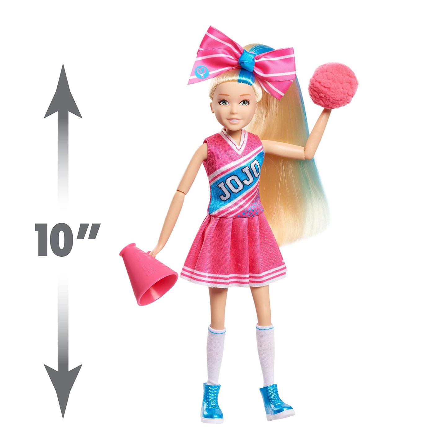 Jojo Siwa 10 Inch Singing Doll, Sings High Top Shoes, Pink Cheerleading Outfit And Accessories, Kids Toys For Ages 6Up By Just Play