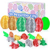 iBuddy 3D Printed Dragon Egg Easter Egg with Animals Inside Pearlescent for Easter Basket Stuffer & Birthday Party Gift (6PCS)