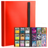 Card Binder 9 Pocket Trading Card Album Folder 20 Pages 360 Card Capacity Sports Card Binder enhanced Card Binders Compatible with MTG TCG Baseball Cards (Red)
