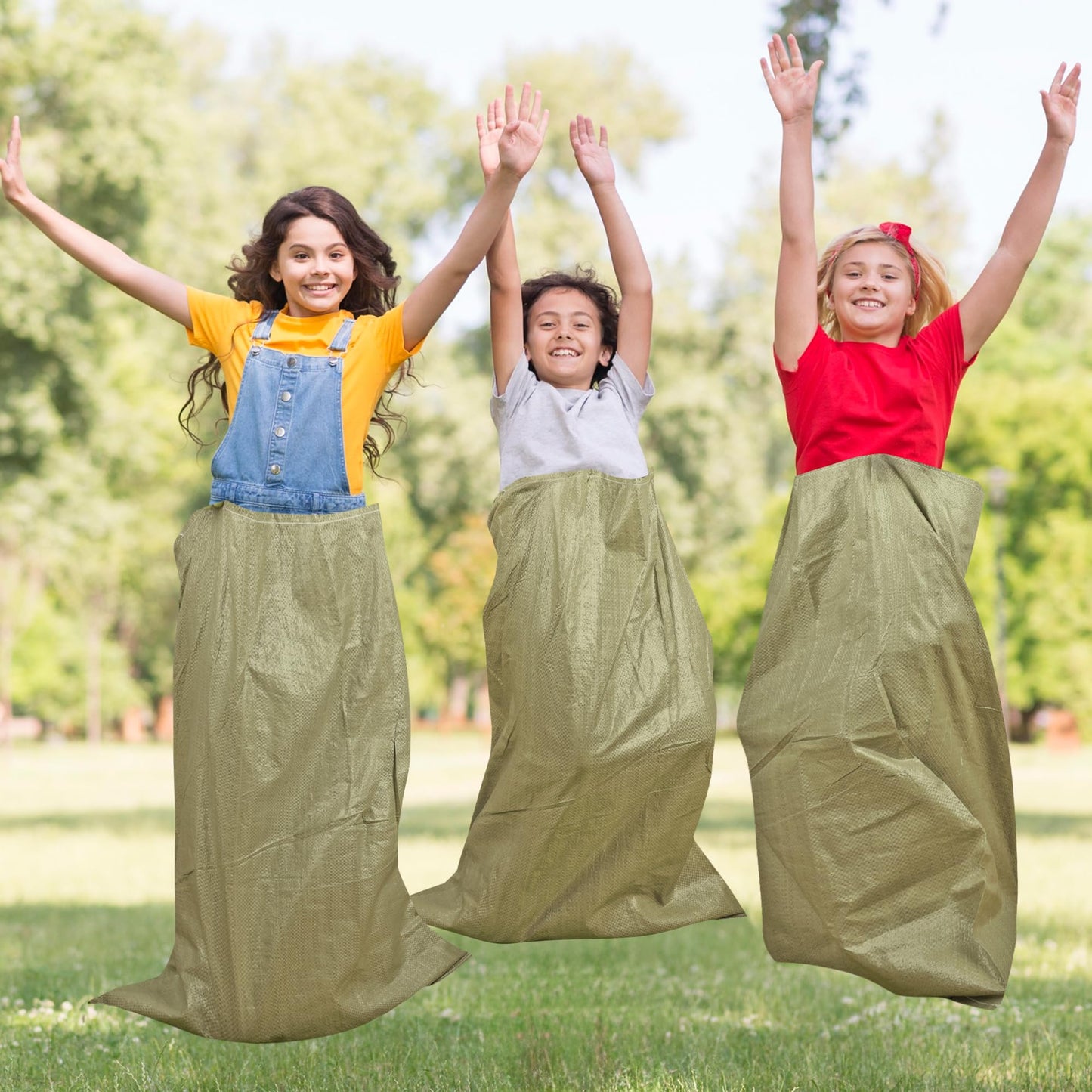 Unifamily 10Pcs Potato Sack Race Bags For Kids And Adults, 37.5 X 23.6 In Sack Race Bags For Outdoor Sports Games, Race Bags For