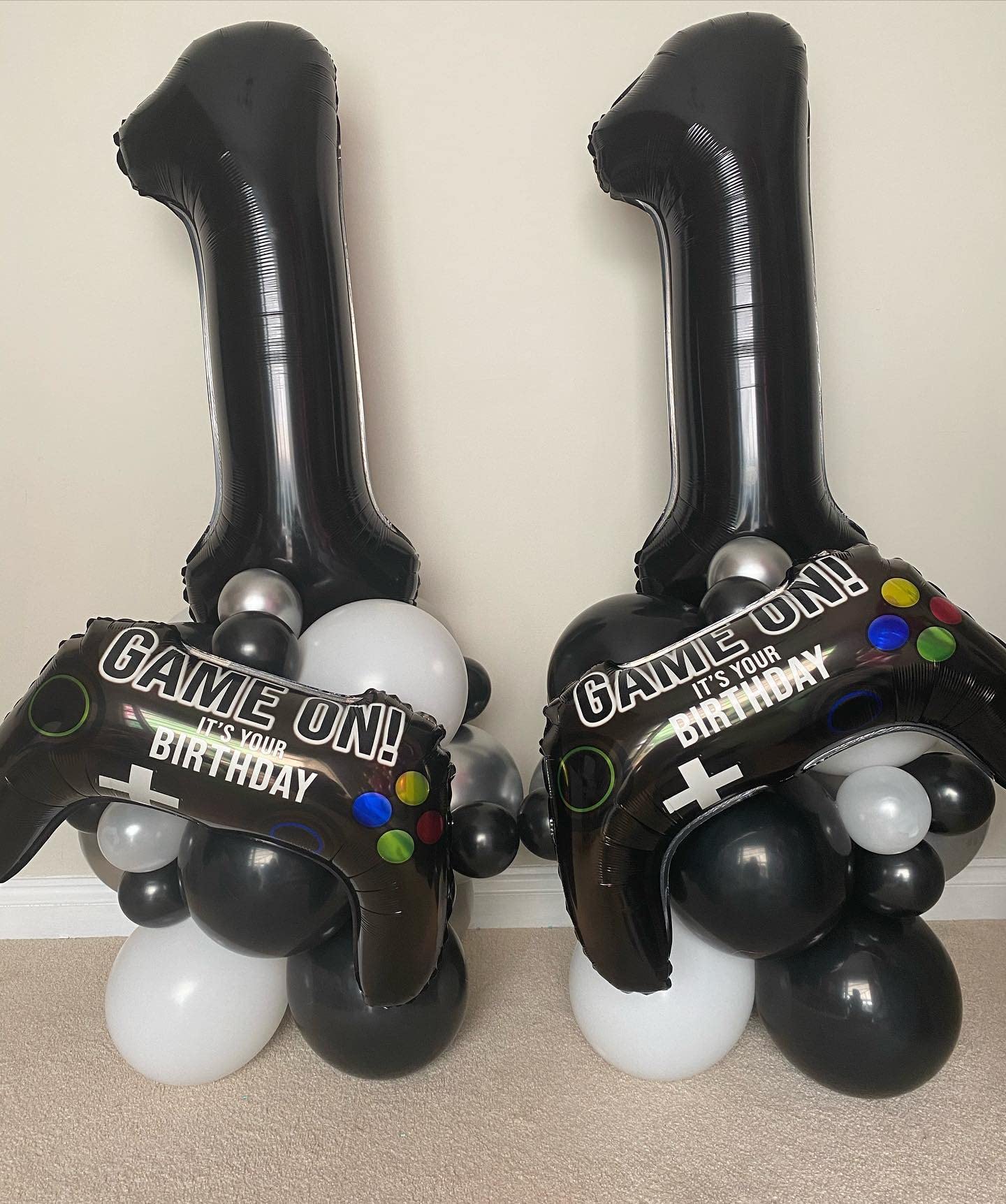 LHOAVWE 40 Inch Black 10 Foil Mylar Balloons - Jumbo Digital Number for 10th Birthday Party Decorations