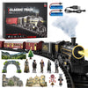 Temi Train Set For Kids 3-12 Years, Electric Classical Steam Engine Locomotive With Steam, Light And Sounds, Rechargeable Model