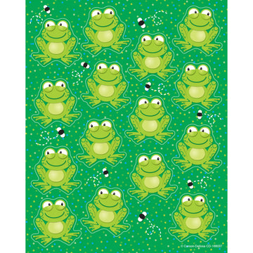 Carson Dellosa 90-Piece Frogs Stickers for Kids, Green Smiling Frogs Classroom Stickers, Perfect for Incentive Charts, Reward St