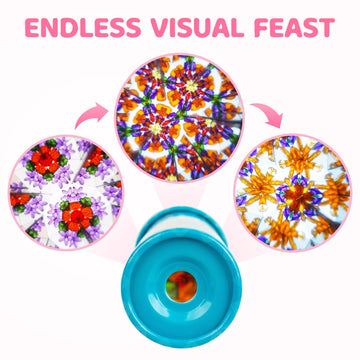 D-Fantix Classic Tin Kaleidoscope For Kids, 2 Pack Retro Toys - Educational Toys With Metal Body, Boy Girl Birthday Party Favors Decorations, Christmas Stocking Stuffer Gift