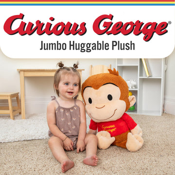 KIDS PREFERRED Curious George Cuteeze Stuffed Animal Plush Toy Monkey - Cute Cuddle Plushie Gift for Baby and Toddler Boys and G