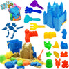 Beach Sand Toys for Kids, 27 pcs Beach Toys Castle Molds Sand Molds, Beach Bucket, Beach Shovel Tool Kit, Sandbox Toys for Toddl