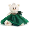 Kinnex Collections Since 1997 12'' Quince Anos Teddy Bear With Dress Embroidery Mis 15 Anos (Centerpiece) ~ B09631-33G (Emerald