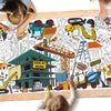 Gatherfun Construction Party Giant Coloring Poster - 31.5X 72 Inches - Versatile Classroom Wall D Cor & Birthday Activity - Con