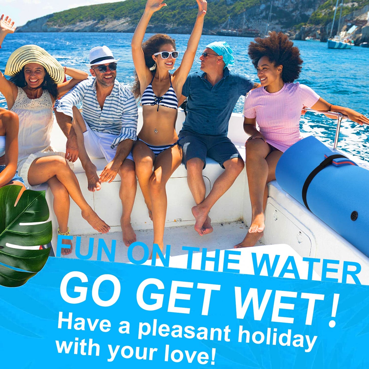 MarKnig 12 Floating Water Mat, Foam Water Floating Pad, Tear-Resistant XPE Foam, Lily Pad for Water Recreation Pool, Beach, Oce