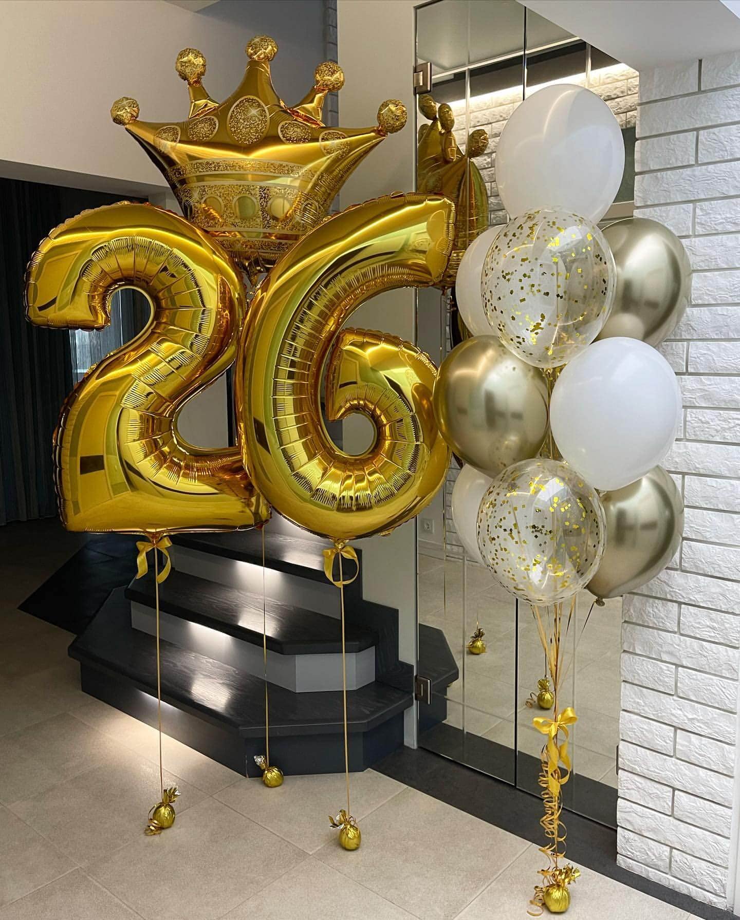 40 Inch Gold 26 Number Balloons Giant Jumbo Huge 26 Or 62 Foil Mylar Helium Number Digital Balloons Gold Birthday Mylar Digital