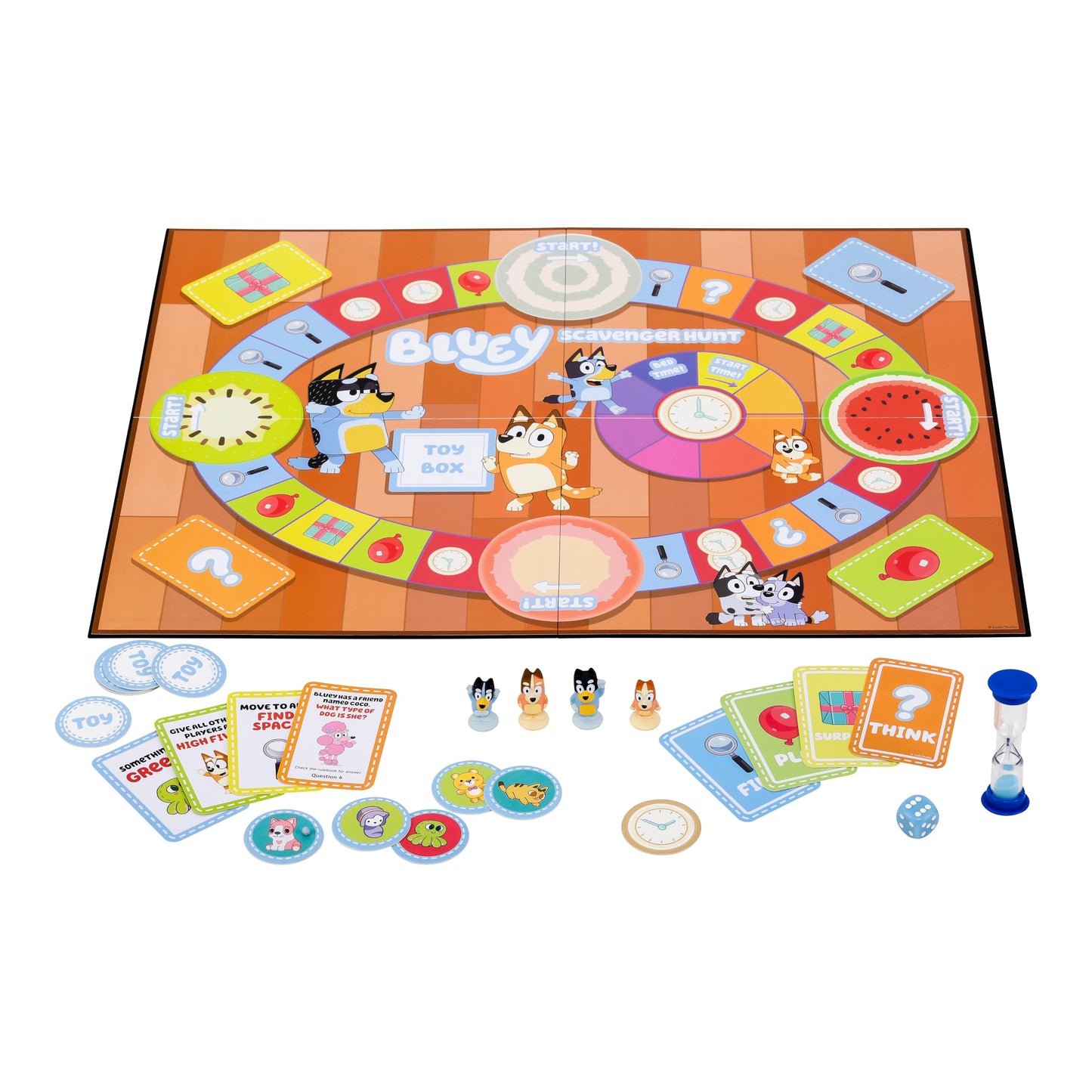 Bluey Scavenger Hunt Game. A Fun Board Game Full Of Fun Activities To Perform, Things To Find And Questions About To Answer