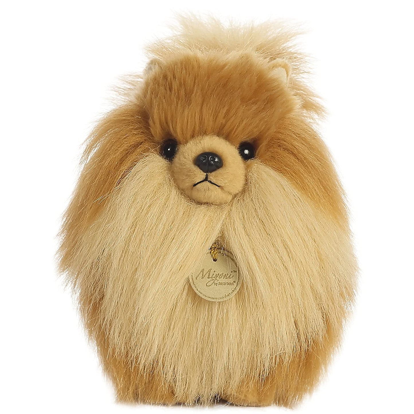 Aurora Realistic Miyoni Pomeranian Stuffed Animal - Lifelike Detail - Cherished Companionship - Brown 9 Inches