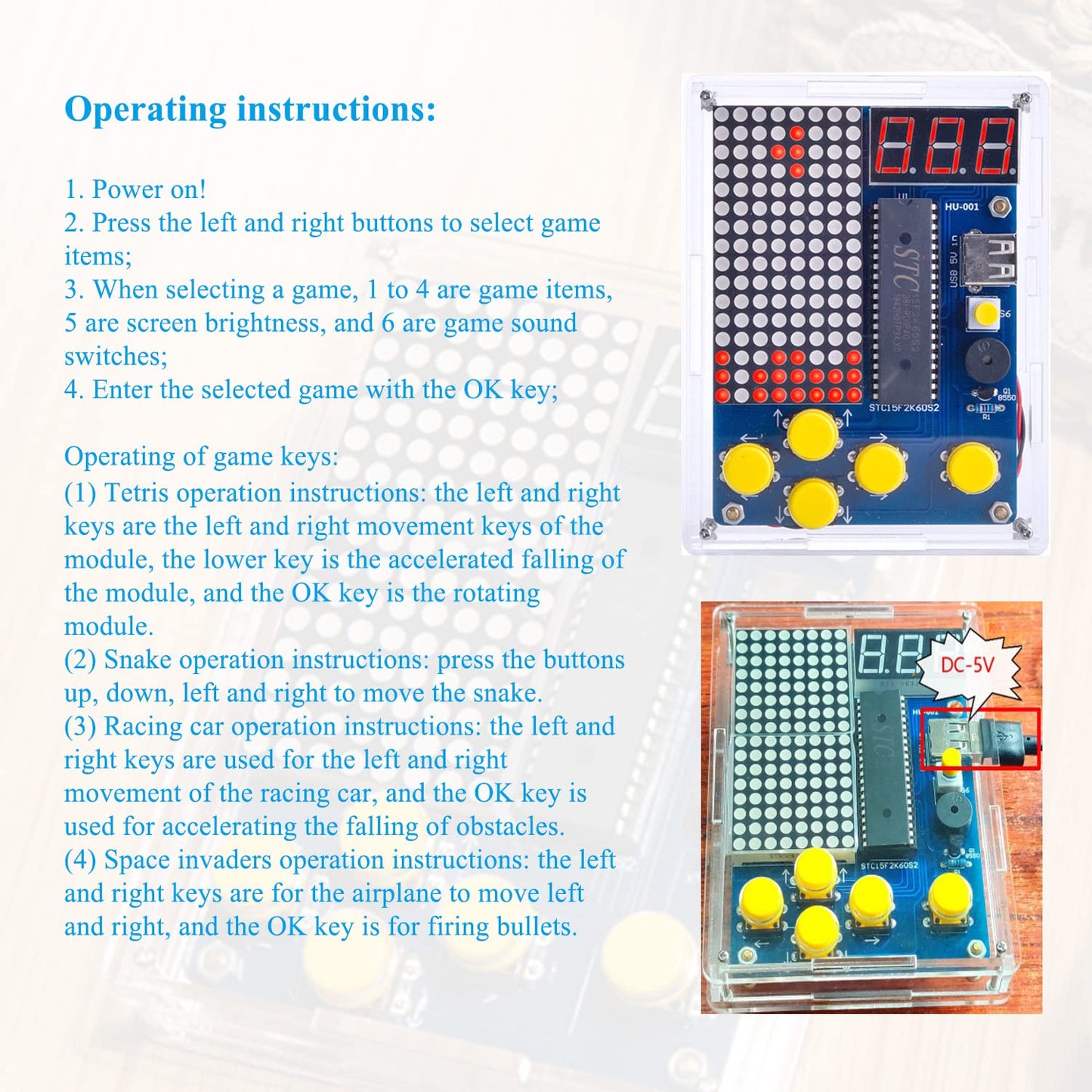 Soldering Practice Kits Diy Soldering Project Game Kit With 5 Retro Classic Games Soldering Electronic Kit For Stem Soldering Pr