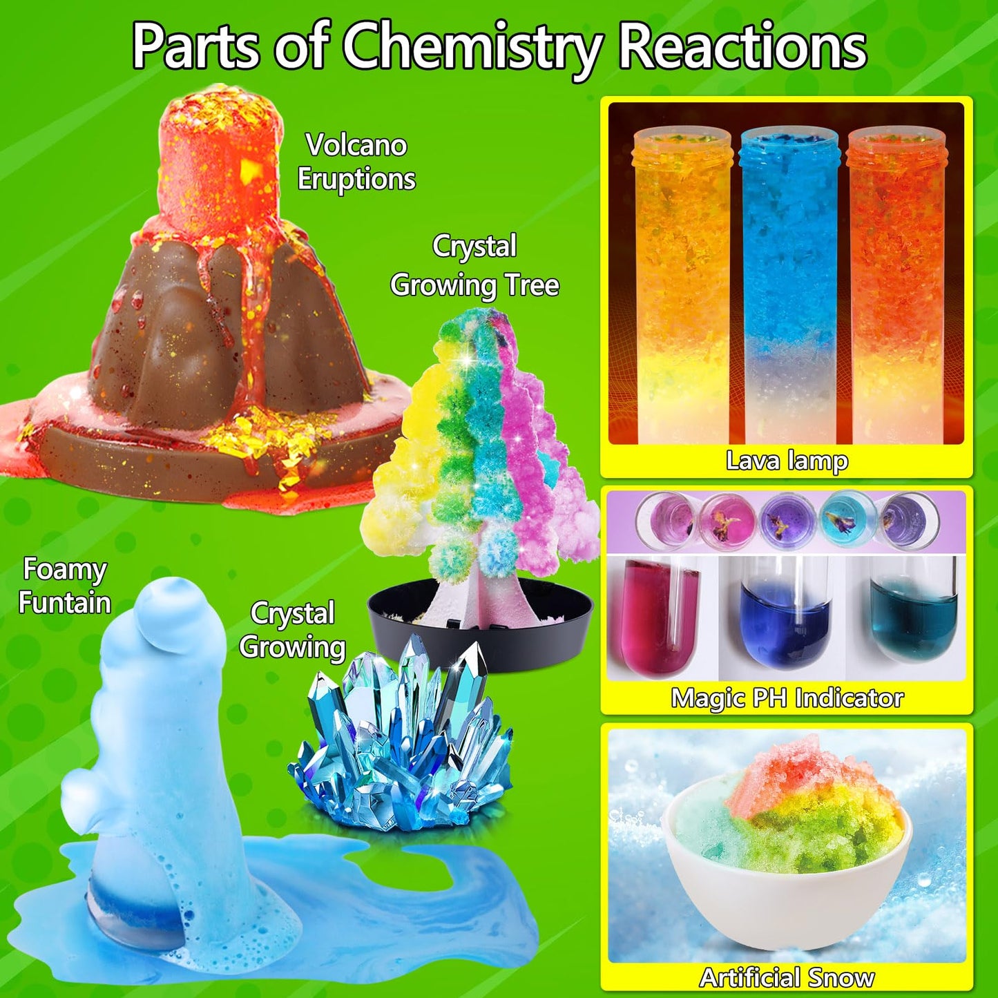 Unglinga 272 Experiments Science Kit For Kids, Chemistry Set, S.T.E.M Toys Boys Girls Birthday Gifts, Volcano, Crystal, Magic, P