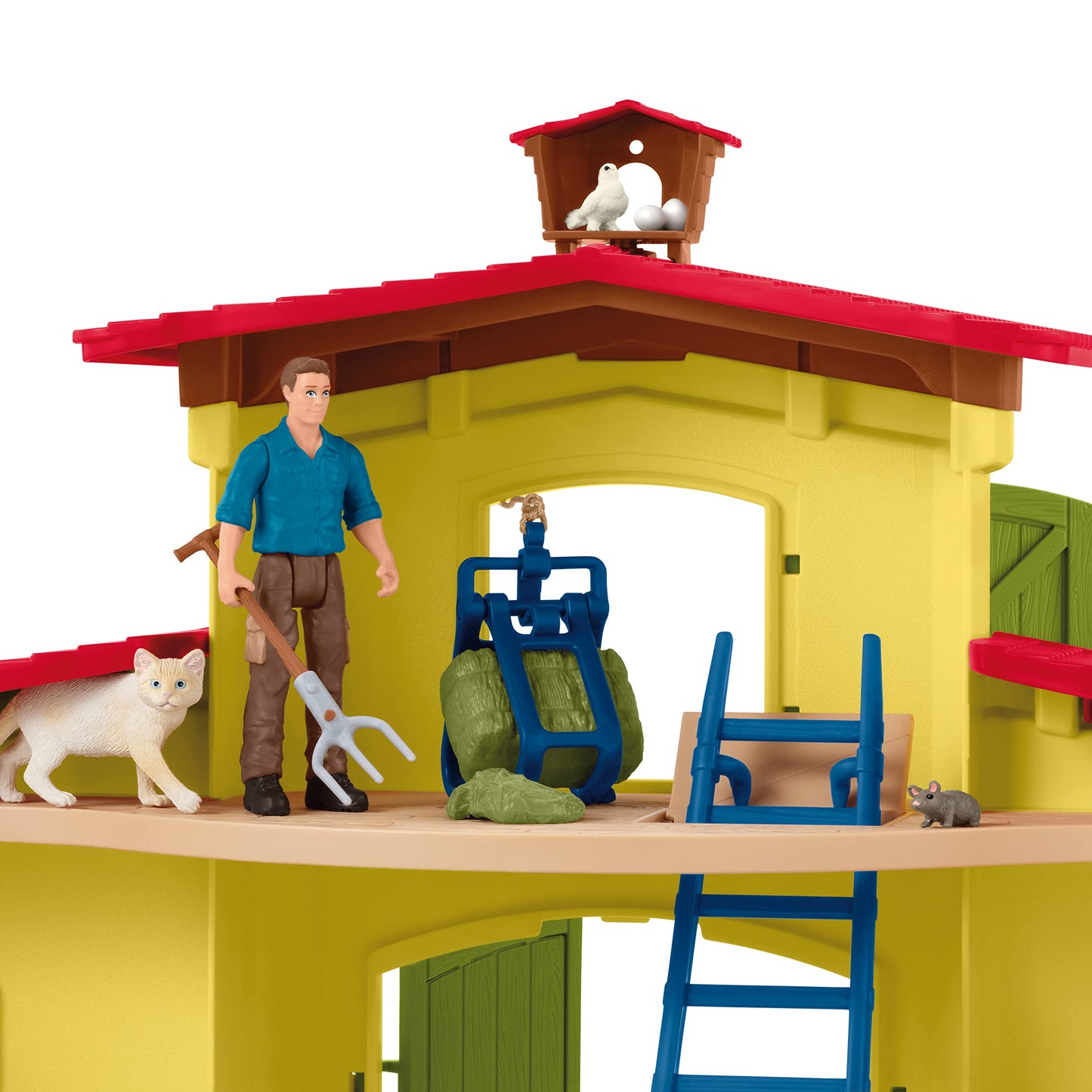 Schleich Farm World Animal Farm Playset With Figurine And Accessories - 92Pc Kids Animal Farm Playset With Cow, Horse, Pig, Bull, And Accessories For Boys And Girls, Gift For Kids Age 3+, Yellow