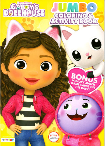 Gabbys Dollhouse Coloring Acitivty Book Set for Kids, Girls - Bundle with PlayPack, Kids Coloring Book and More