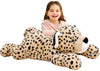 IKASA Giant Cheetah Plush Toy, 30" Jumbo Soft Stuffed Animal, Brown, Model 6636589
