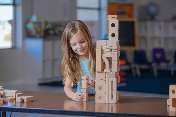 Sumblox All-New Starter Set Of 38 Math Building Blocks - Stem Solid Wood Educational Number Blocks, Includes 36 Activity Cards