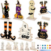 American Elm 6 Pcs Halloween Crafts For Kids | Diy Wooden Painting Kit | Color Your Own Halloween Decorations For Party, Home &