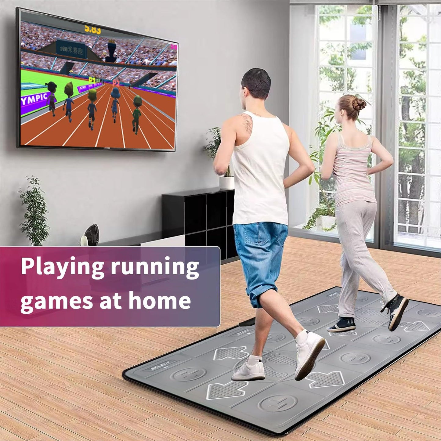 Yrprsodf Dance Mat For Kids And Adults, Tv Dance Mats Game For Girls Boys,Dance Pad For Exercise, Double Dancing Mat For Family