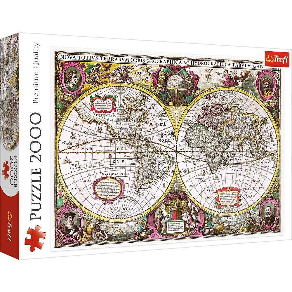 Trefl 2000 Piece Jigsaw Puzzles, New Land Puzzle, Earth Puzzle, Historical Puzzle, Old World Puzzle, Adult Puzzles, 27095