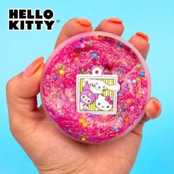 Hello Kitty and Friends SLIMYGLOOP Mix'EMS, Pink Glitter Slime, Collectible Charm, Fun Slime Add-Ins, Party Favors for Kids 8-12